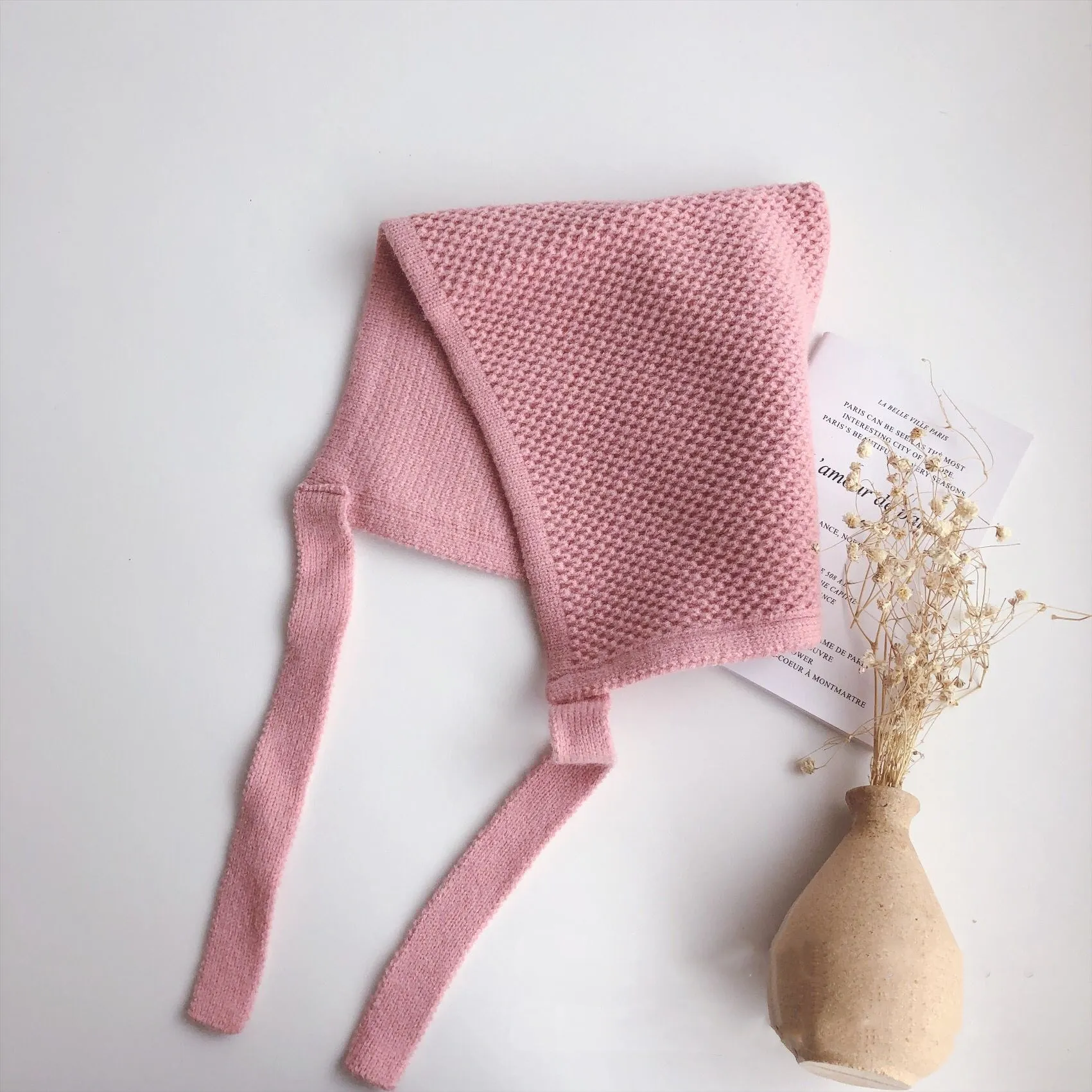 Шапка вязаная детская осенне-зимняя с ушами | Детская одежда и обувь