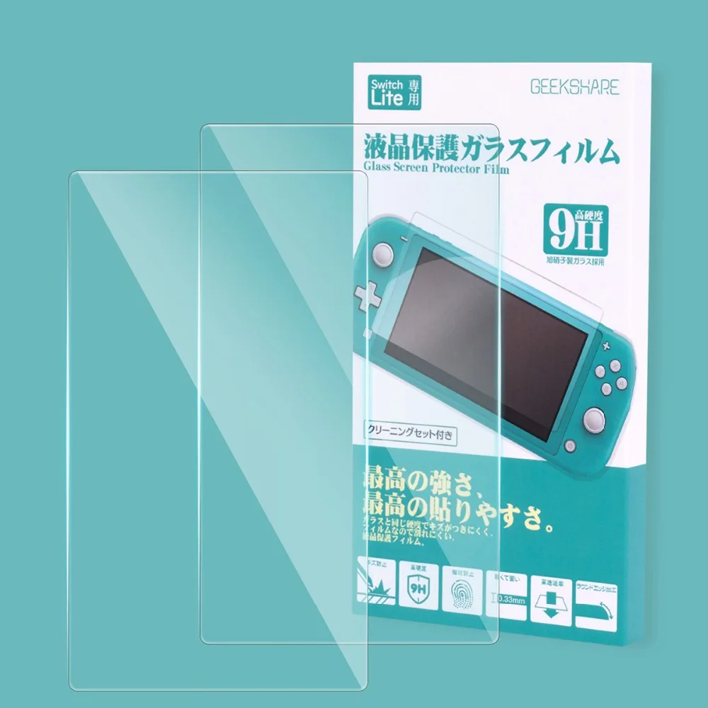 Закаленное стекло Geekshare для Nintendo Switch Lite 0 33 мм 9H защиты экрана Asahi Защитная пленка NS