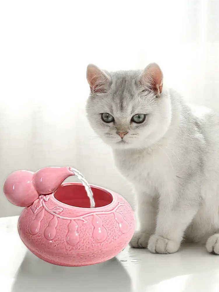 

Pet Cat Ceramic Water Dispenser Automatic Water Feeder Filtration System Circulates Water Dispenser Pet Cat Feeding Supplies