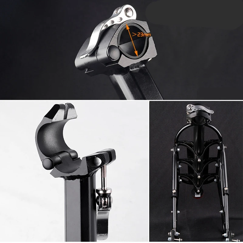 

Heavy Duty Bicycle Luggage Carrier Rear Cargo Rack Seatpost Bag Holder Stand for 24-29 Inch Bikes Fully Dismantled
