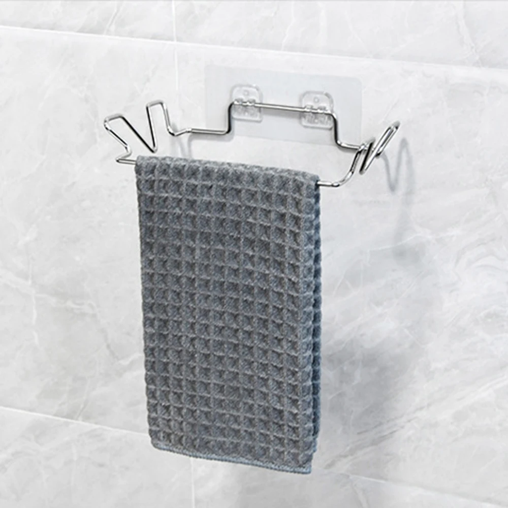 

Kitchen Trash Rack Cabinet Door Trash Bag Storage Rack Stainless Steel Closet Trash Storage Rack Saves Space Kitchen Tools