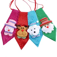 50pcs pet products snowman deer pet ties shining christmas small middle dog ties holiday grooming bowtie dog accessories