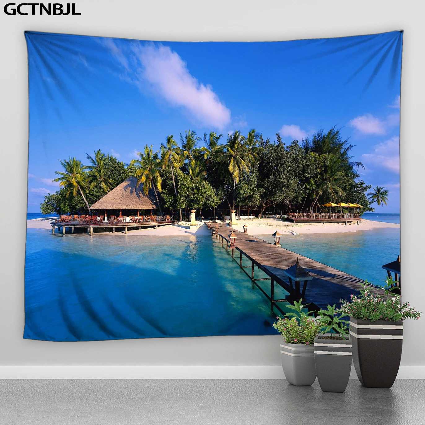 Настенный гобелен с изображением океана и пляжа украшение для гостиной спальни