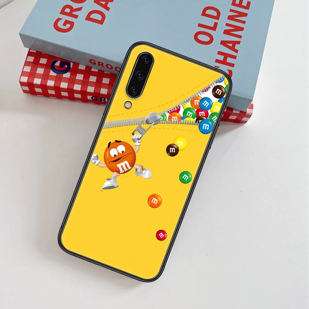 

M&M's Chocolate Candy Brand Phone Case For Samsung Galaxy A 3 5 7 8 10 20 20E 21S 30 30S 40 50 51 70 71 black Prime Pretty