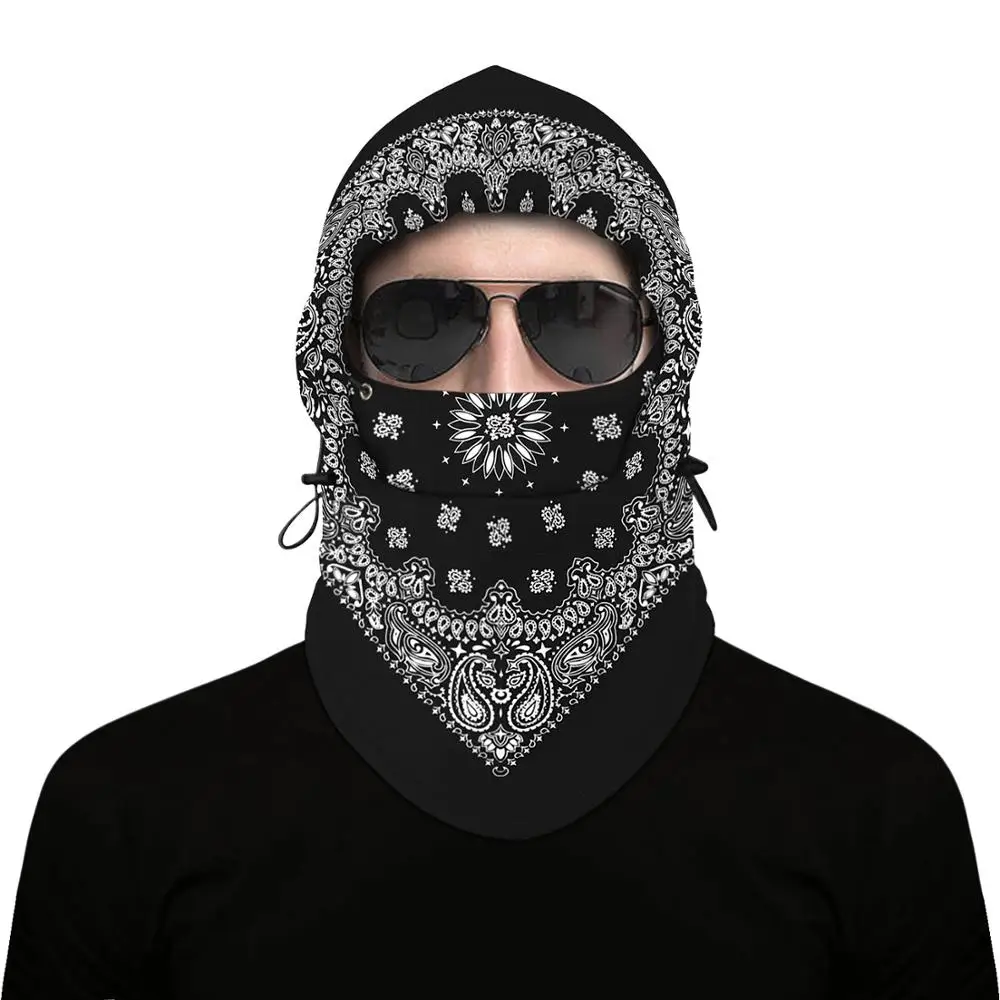 Digital printing winter outdoor ski mask warm parent-child headgear Face Mask multifunctional balaclava hat Cycling Mask