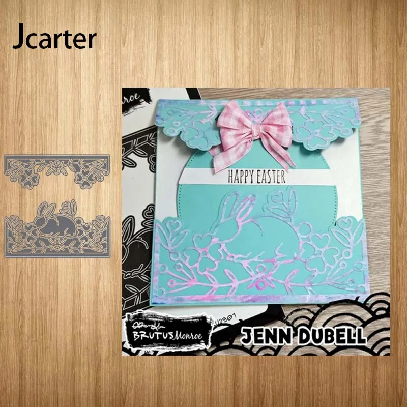 

Vine Branches Rabbit Frame Metal Cutting Dies Shape Scrapbooking Craft Die Cut Stencil Card Make Mould Sheet Decoration Design