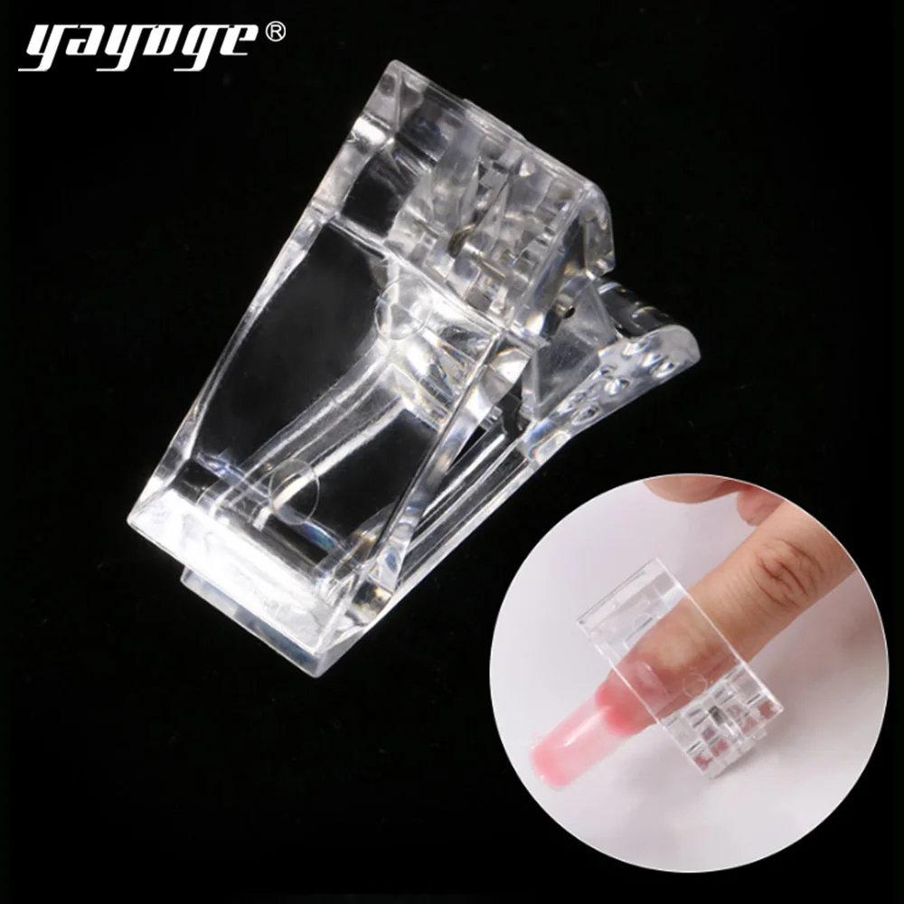 Фиксированный зажим Yayoge для накладных ногтей пластиковый УФ полигеля