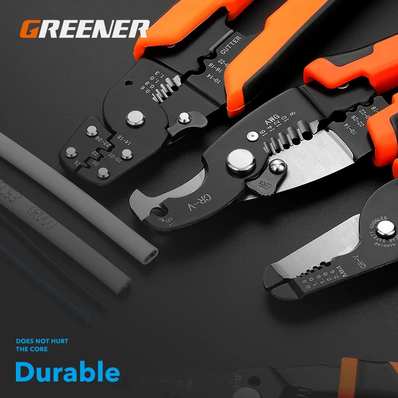 Greener Wire Stripper Cutter Crimper Automatic Multifunctional Crimping Stripping Plier Tools Electric Hand Tool | Инструменты