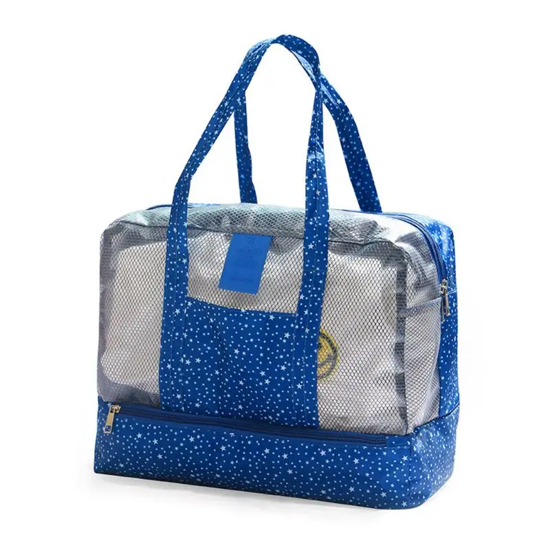 

Dry Wet Separation Swimming Beach Bag With Zip WoMan Beach Tote Bags Waterproof Travel Bag Holiday
