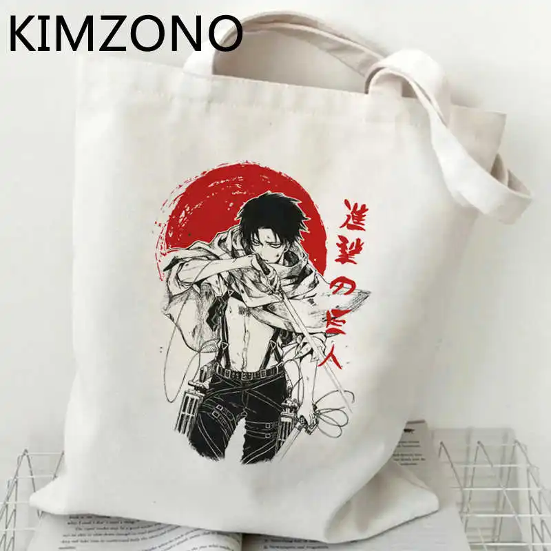

Attack on Titan shopping bag handbag recycle bag bolsas de tela cotton bag sac cabas fabric ecobag bolsas ecologicas sac tissu