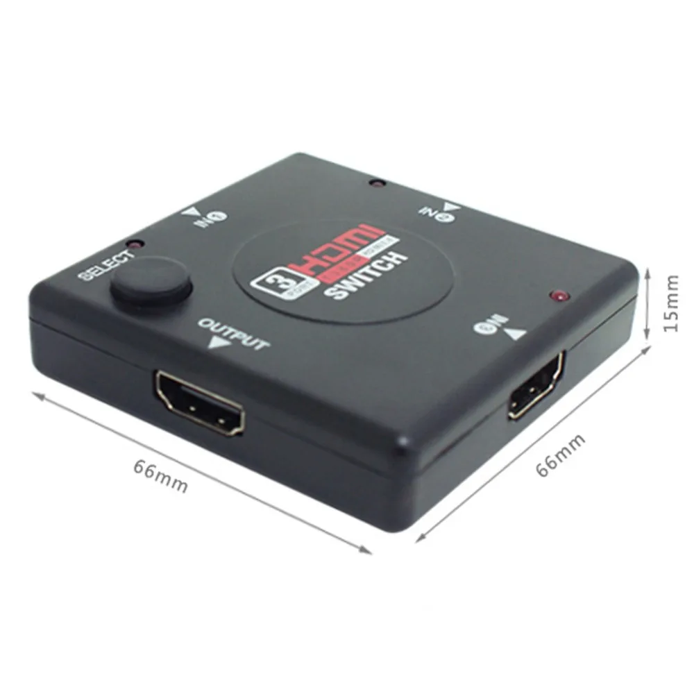 1080P 3D Hdmi 3 Port Switch AUTO Switcher Splitter Selector HUB Box Cable For HDTV STB PS3 PC DV DLP Video | Электроника