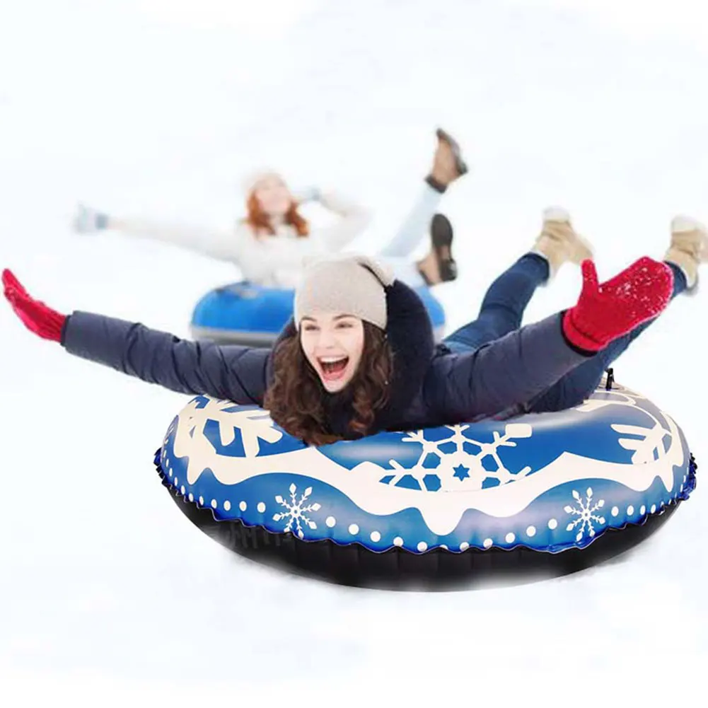 

With Handle Inflatable Sports Sturdy PVC Adults Childern Ski Circle Toy Family Games Durable Raft Winter Outdoor Snow Tube