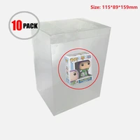 ruitroliker 10 pcs transparent blood splatter design sleeve box protection case pvc protector box for funko pop collectors