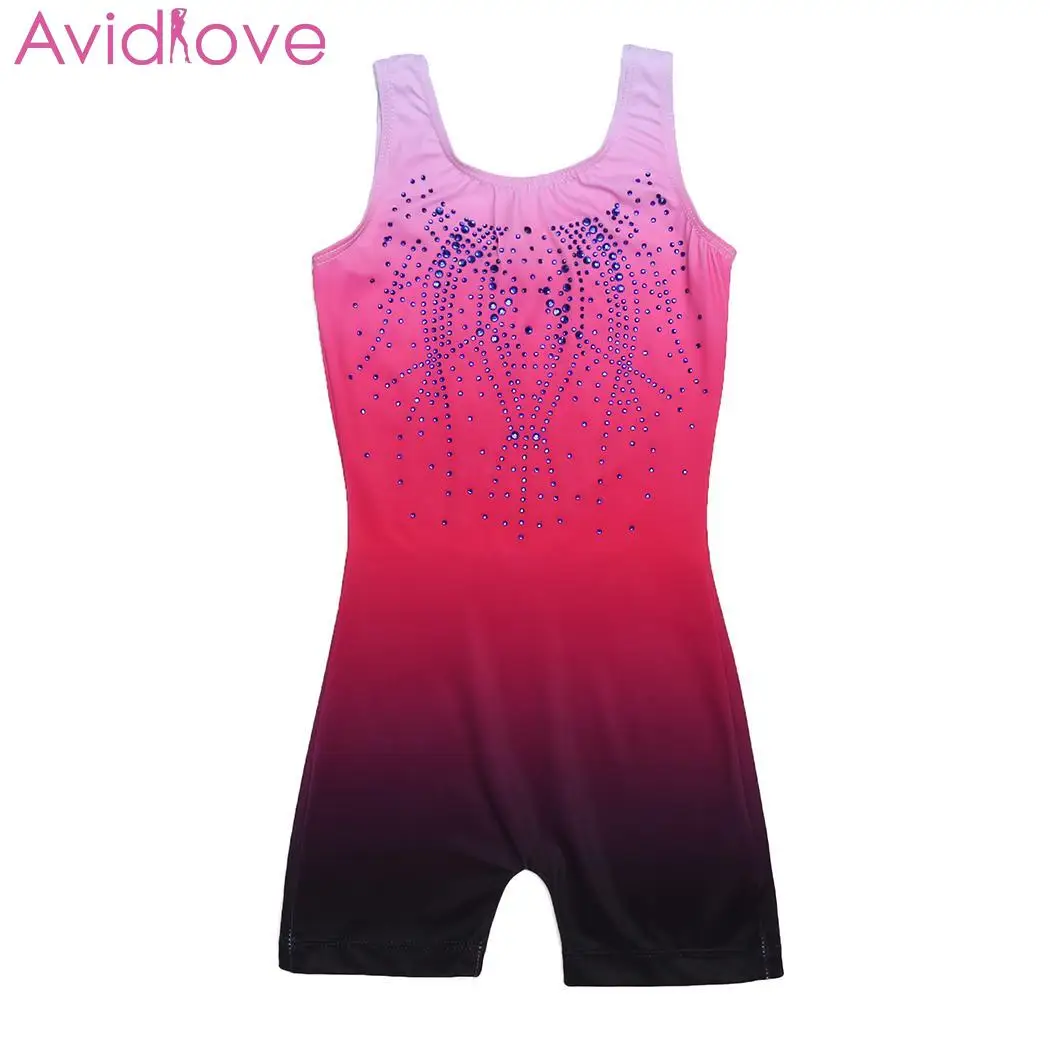 Новинка Градиентный Купальник для девочек Гимнастический костюм малышей