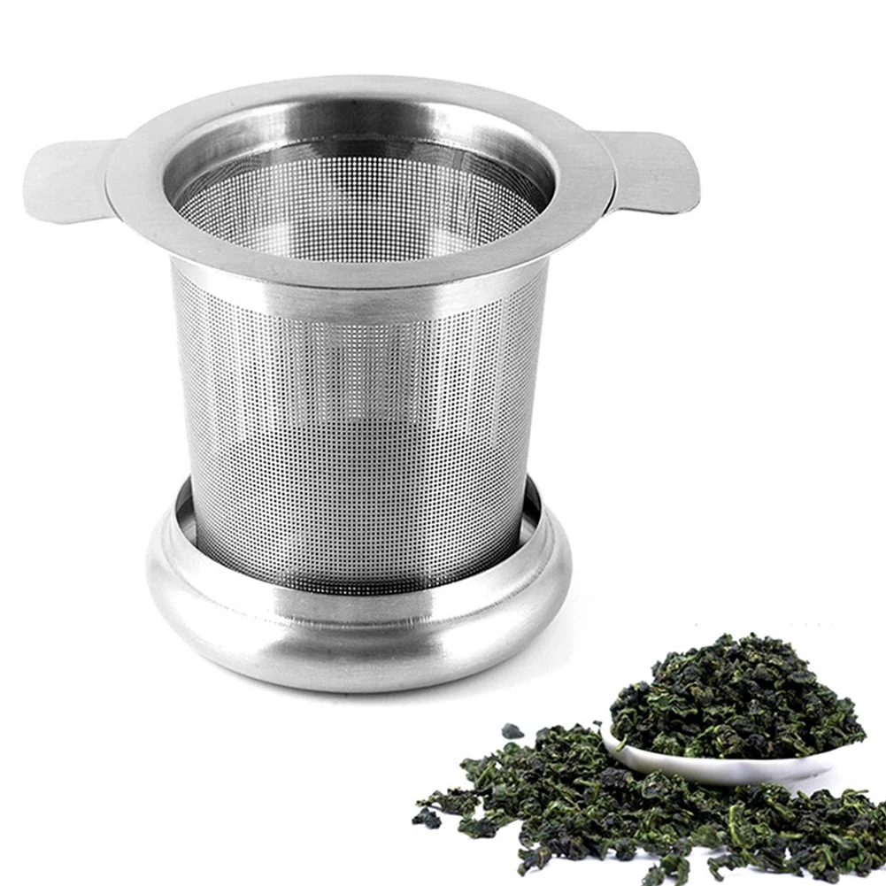 

Lightweight Stainless Steel Tea Strainer Portable Home Leaf Filter With Ears Kitchen Reusable Cup Teapot Easy Clean Fine Mesh