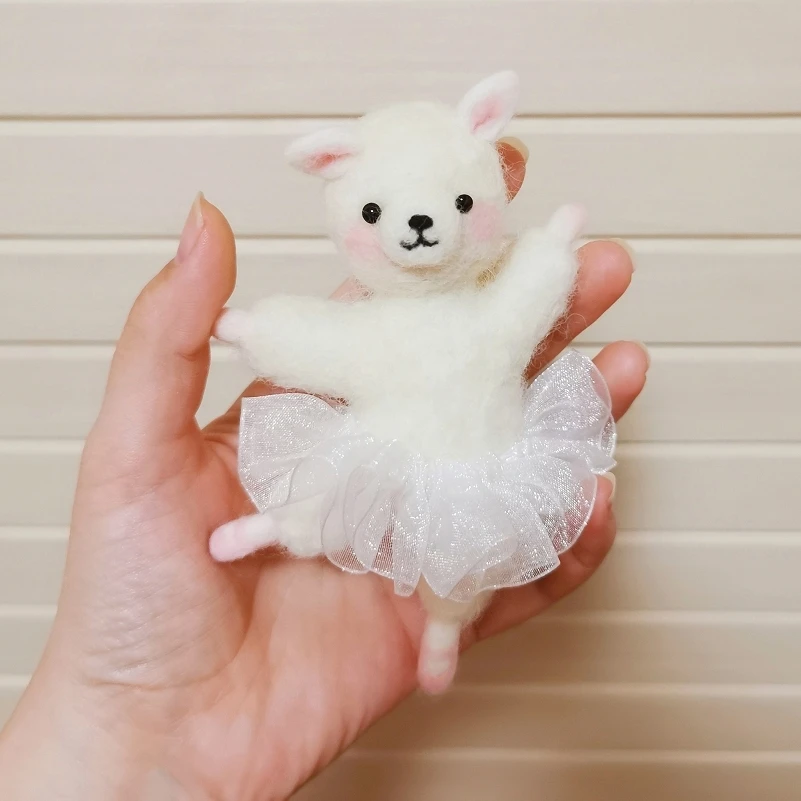 Мини Танцы медведь и овечьей кожи иглы комплекты валяния 5 &quotx 3&quot (12 5x7 см) сделай
