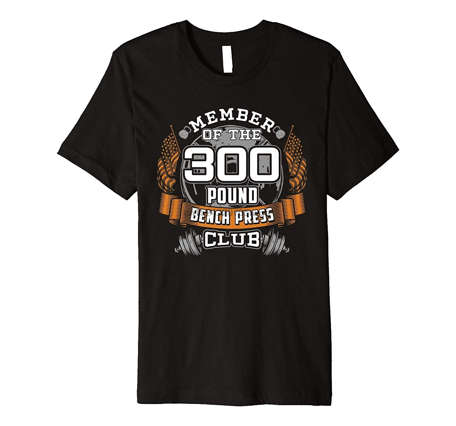 Футболка премиум-класса для тяжелой атлетики 300 фунта |