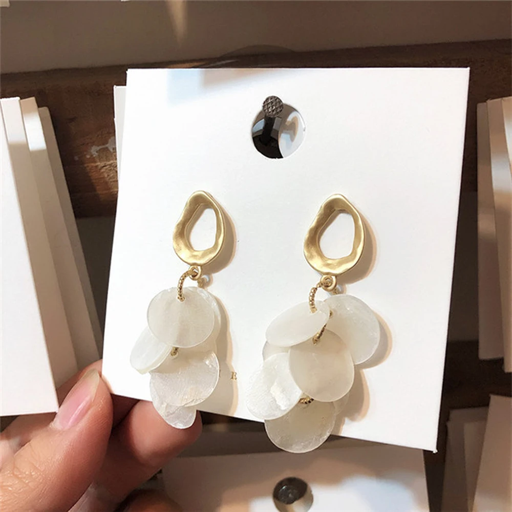 Vintage temperament shell earring minimalist style French luxury round pearl stud for women | Украшения и аксессуары