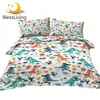 BlessLiving Cute Crocodiles Bedding Set Cartoon Duvet Cover for Kids Wild Life Bed Covers 3pcs Colorful Bed Set Home Textiles 1