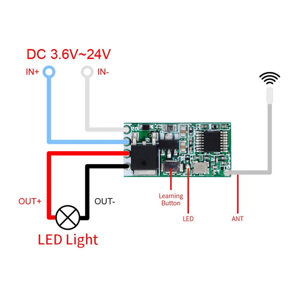 Rubrum 433mhz мини беспроводной пульт дистанционного управления Переключатель RF