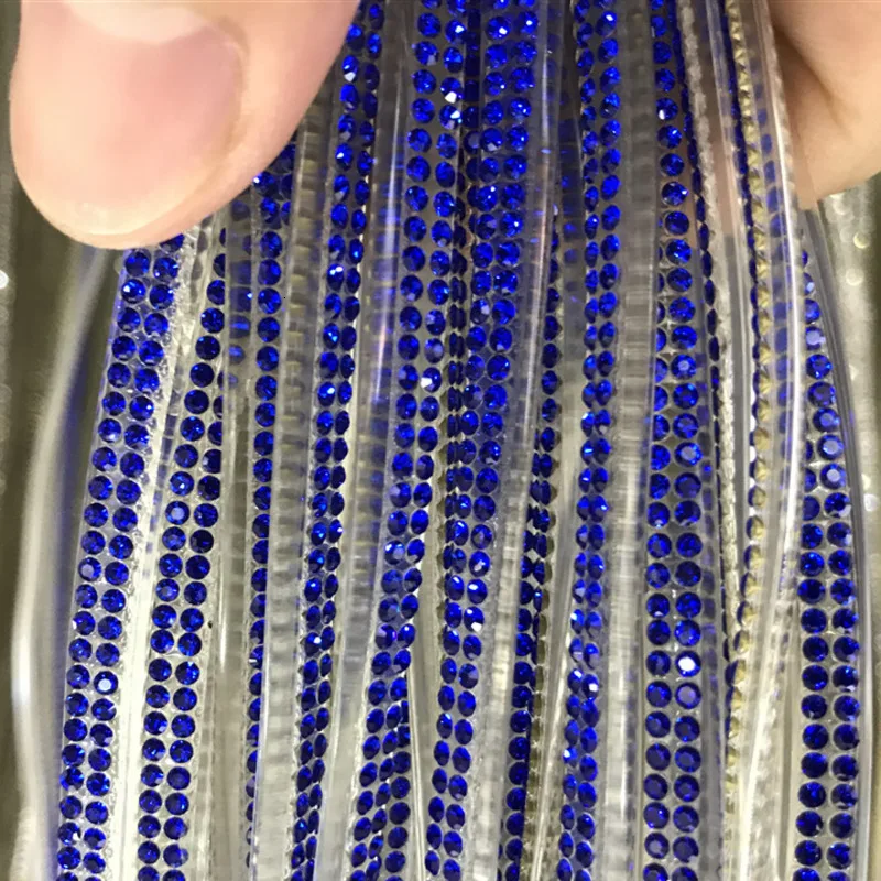 2 ярда ПВХ стразы обвязка для сандалий сумок обуви мебели прозрачный красный