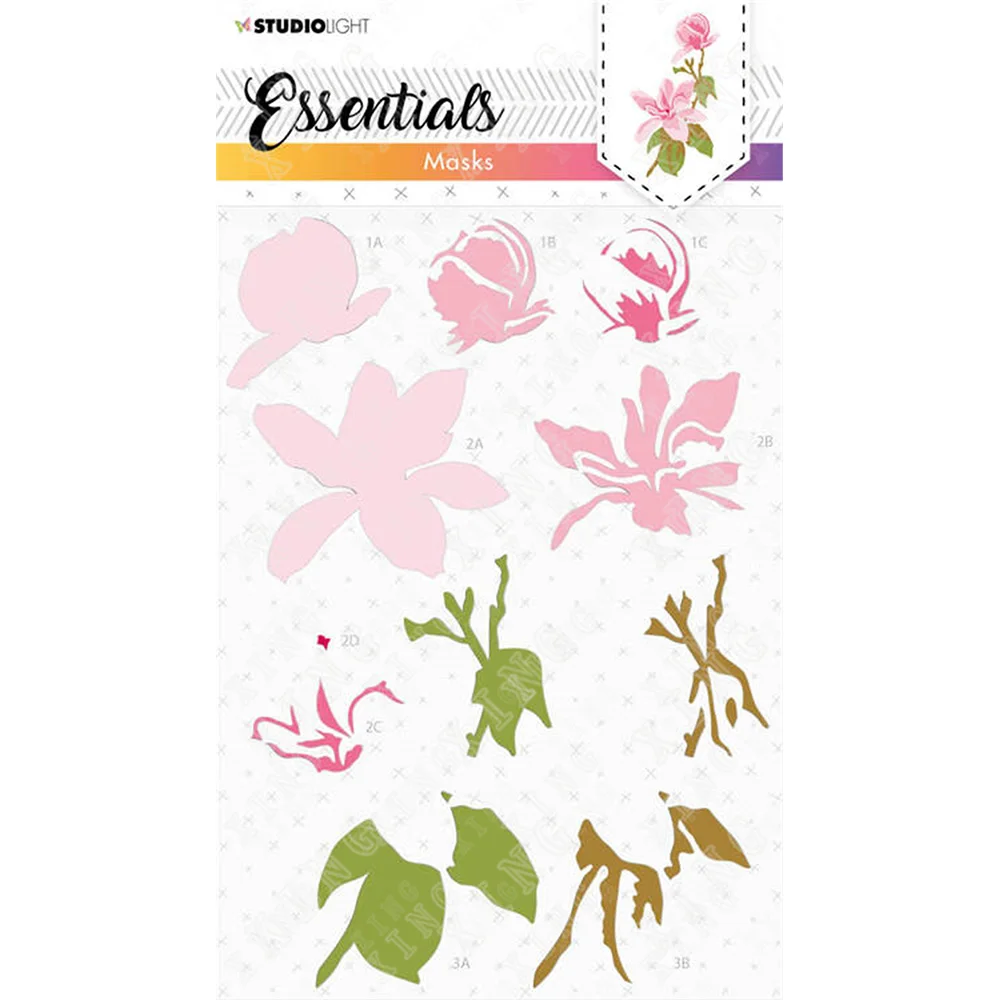 

Bloom Magnolia Flower New Arrival Decor Diy Graphics Painting Scrapbooking Stamp Ornament Album Embossed Template Reusable