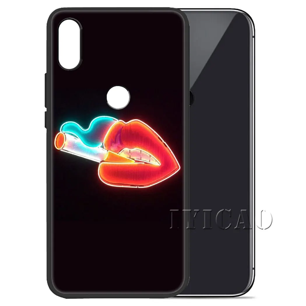 IYICAO сексуальная девушка Стикеры-губы Мягкий силиконовый чехол для Xiaomi Redmi Note 4X5 6 7