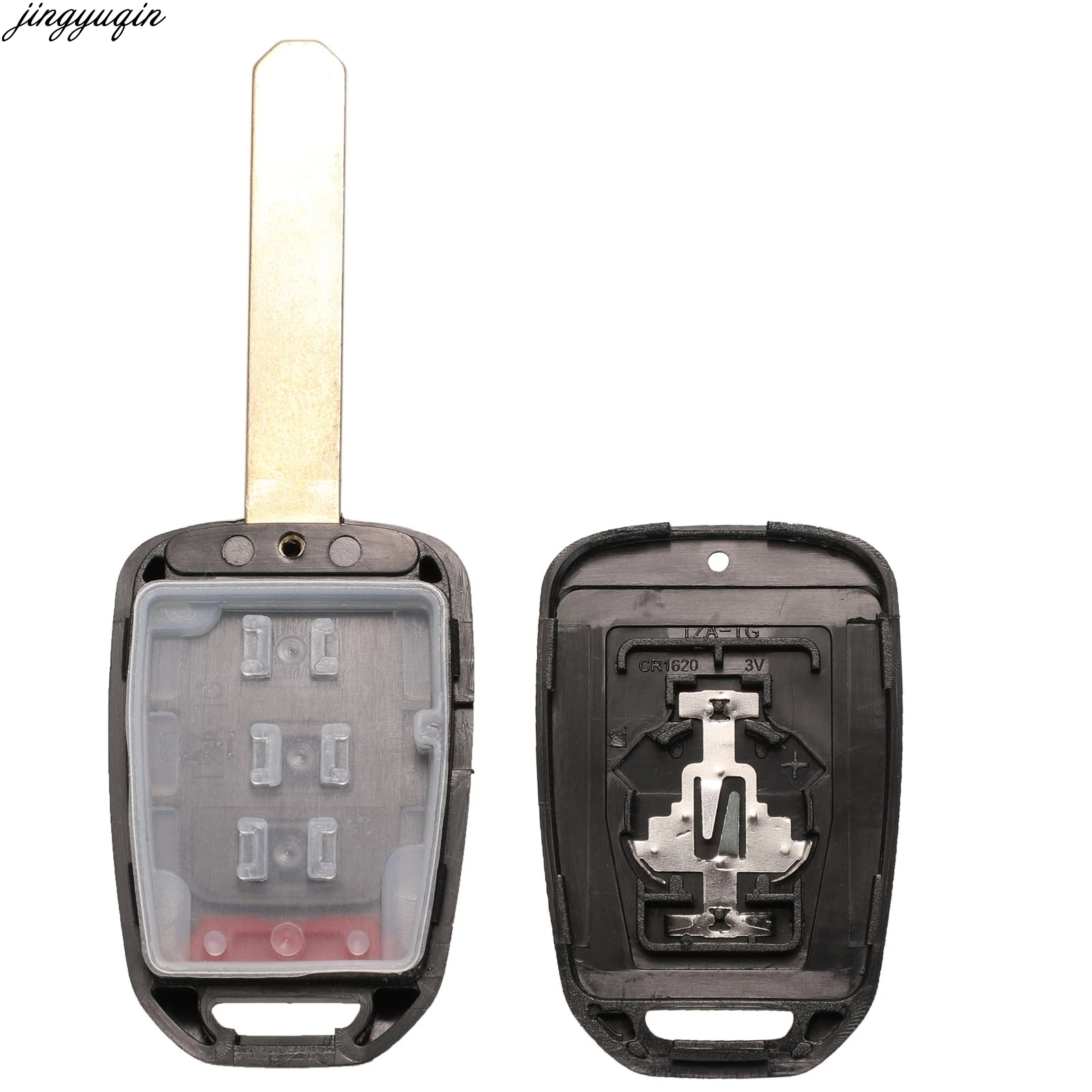 

Jingyuqin 30pcs Remote Car Key Case Shell For Honda Accord CR-V FIT XRV VEZEL CITY JAZZ CIVIC HRV FRV 2/3/4 Buttons Key Fob
