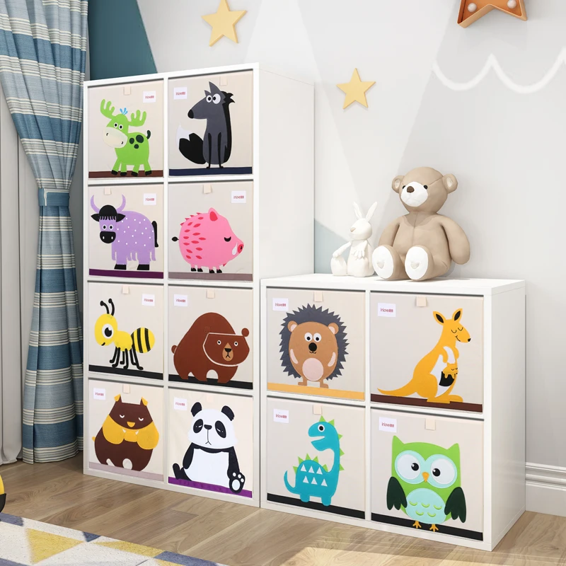 Коробка для хранения игрушек с героями мультфильмов складные корзины органайзер