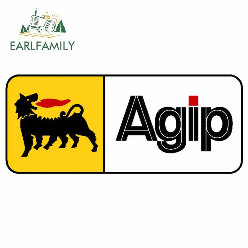

EARLFAMILY 13 см, Забавный Логотип Agip, наклейка на автомобиль для GTR, Виниловая наклейка JDM, наклейка на багажник, грузовик, графика, винтажная наклейка для гонок