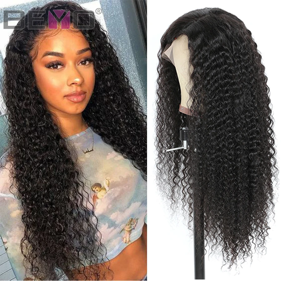 Бразильские глубоко вьющиеся синтетические волосы парики из натуральных волос