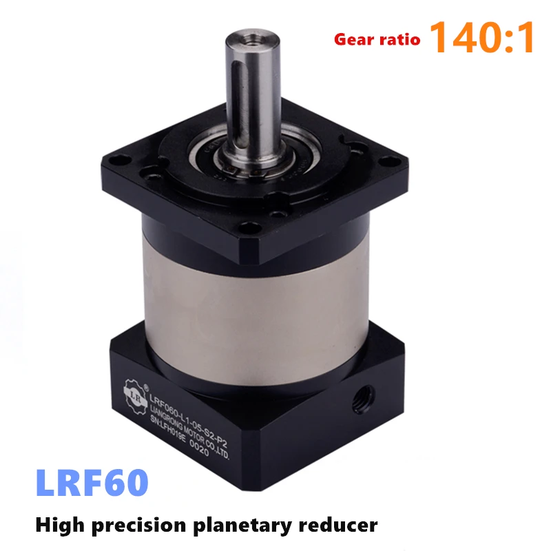 

High Precision Gearbox Ratio 140:1 Planetary Reducer Max Input 8000rmp Output Torque 71N.m for NEMA24 60mm Servo Motor LRF60-140