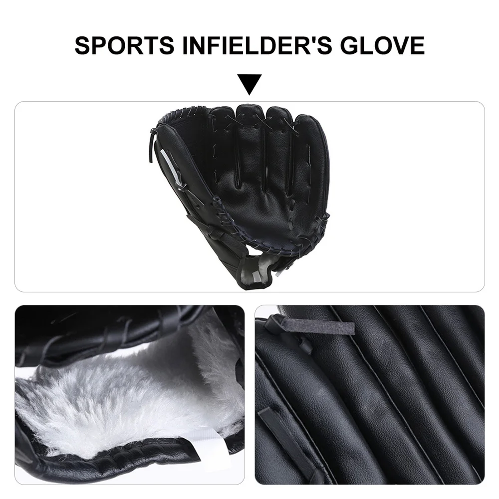 

1pc PU Baseball Glove Lightweight Softball Glove Pitcher Infielder Glove