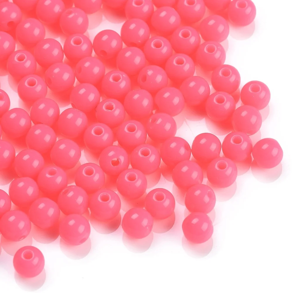 Флуоресцентные акриловые бусины 6/8 мм 500 г шарики россыпью бусины-разделители