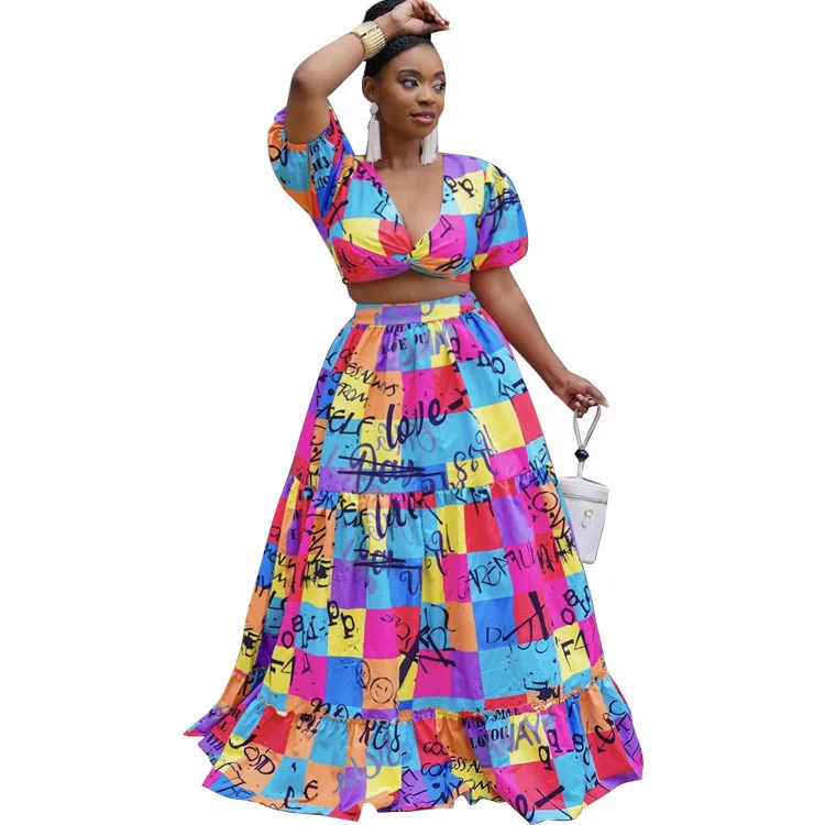 

Женский Повседневный костюм с открытой спиной, юбка с коротким рукавом и топ