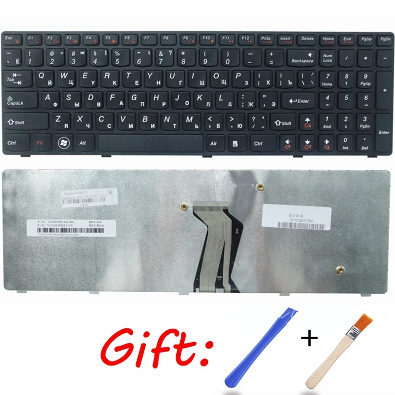 QH Ru Клавиатура для ноутбука Lenovo Y500 Y510P Y500N Y500NT Черный Новый русский|laptop keyboard|keyboard for