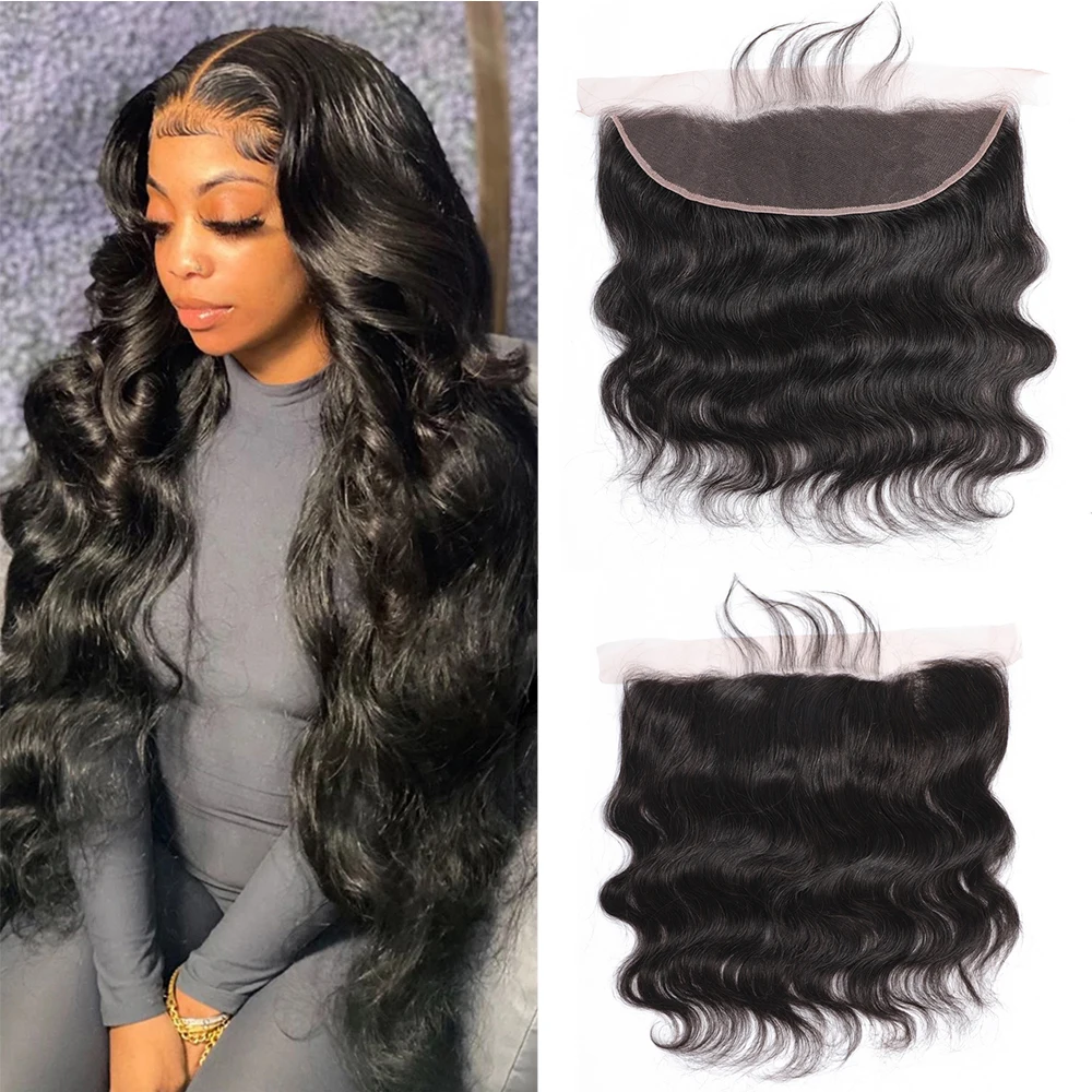 

Lace Frontal Closure With Baby Hair Human Hair Lace Closure Remy Brazilian Body Wave Hair Weaving Ear to Ear 13x4 Lace Frontal