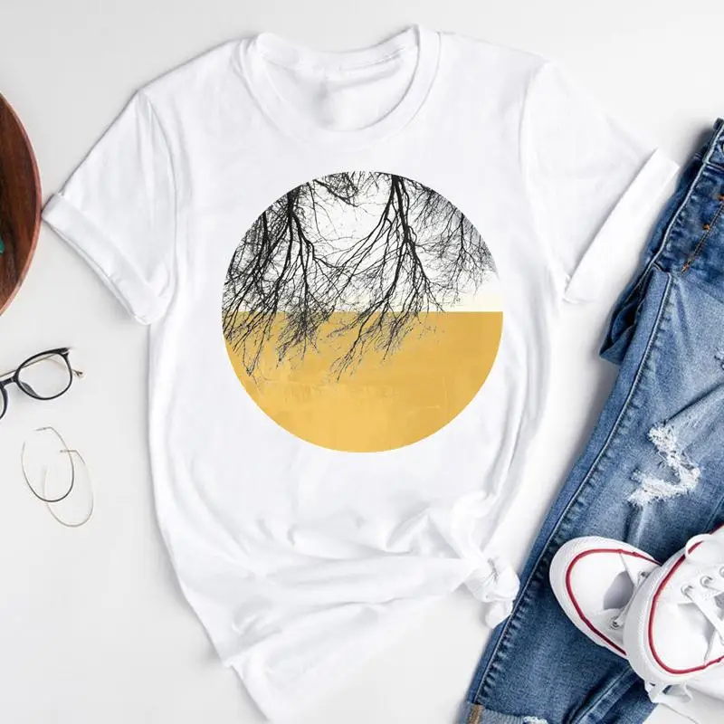 

Женская футболка с коротким рукавом, с мультяшным принтом