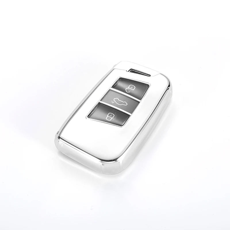 C-silver ТПУ защитный чехол для автомобильного ключа, чехол для автомобильного ключа для Volkswagen VW Passat B8 Skoda Superb, автомобильные аксессуары - Название цвета: C-silver