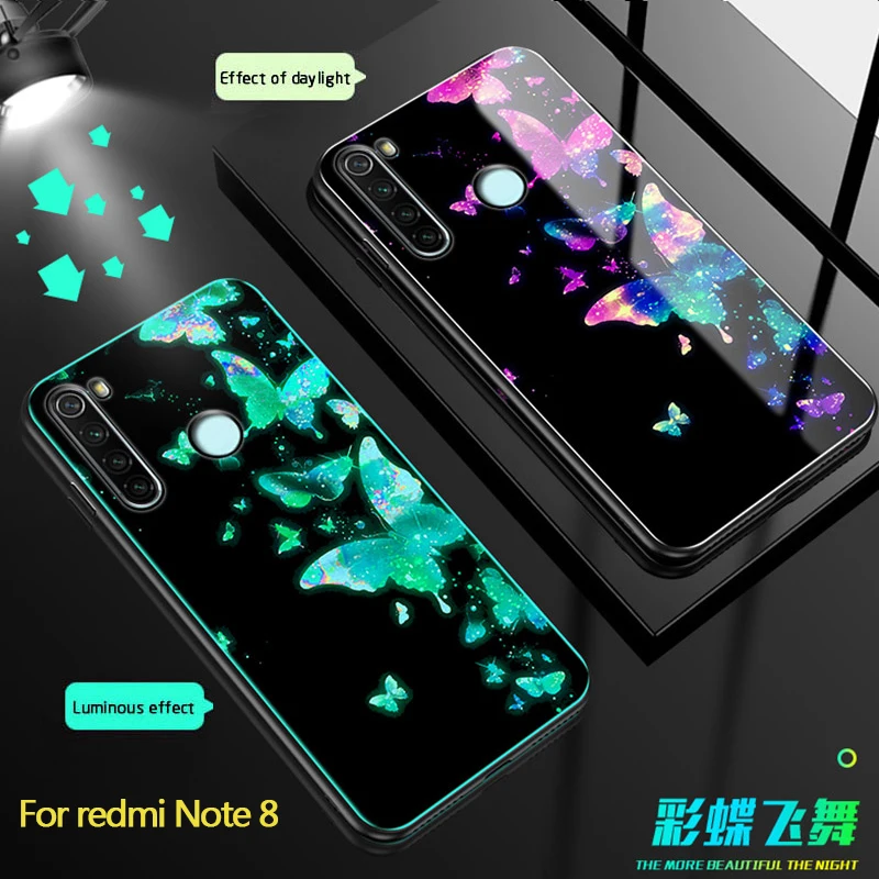 Чехол в виде светящегося стекла для Xiaomi mi 9 A3 Lite CC9 E задняя крышка для Xiaomi mi 9 se mi x 2S redmi note 8 7 K20 pro Чехол для телефона Coque