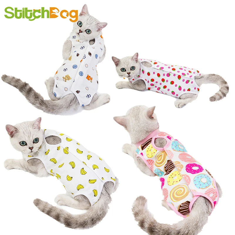 

Spring Summer Cat Sterilization Suit Anti-licking Surgery After Recovery Pet Care Clothes Breathable Cats Weaning Suit