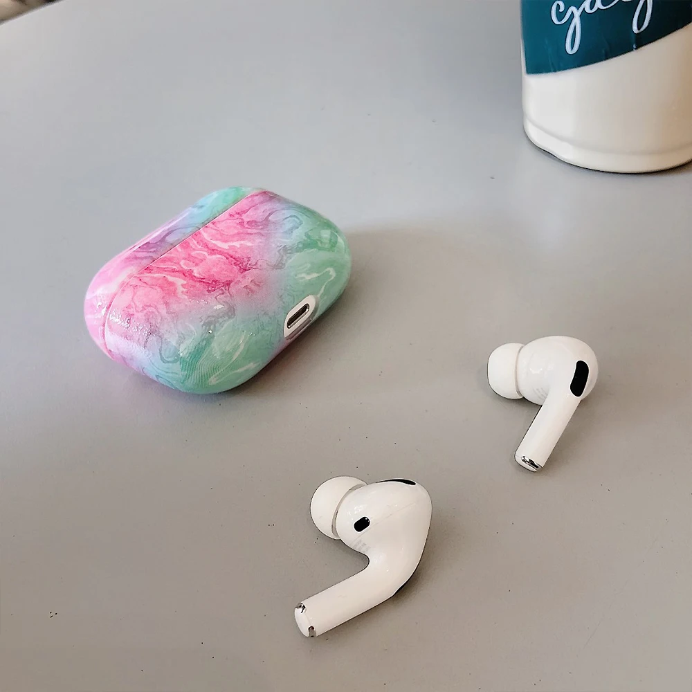 1 шт. Роскошный Мраморный защитный чехол для наушников для Airpods 1:1 Bluetooth наушники чехол для зарядки наушников Защитный чехол s 1