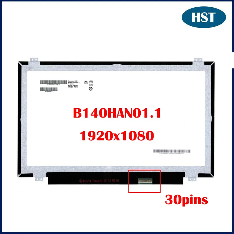 

14,0 дюймовый ЖК-экран для ноутбука Lenovo B140HAN01 B140HAN01.1 B140HAN01.2 B140HAN01.3 HD LCD 1920*1080 eDP 30-контактный LP140WF1 SPB1