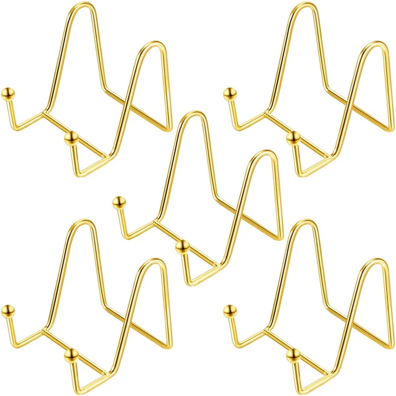 

5 Pack Easel Display Stands Decorative Plate Stand Display Holder Picture Frame Stand