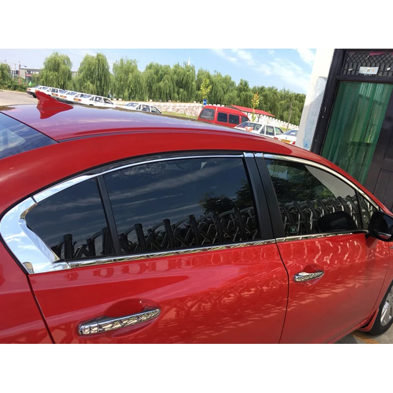 Отделка окна автомобиля из нержавеющей стали для honda civic 2011 2012 2013 2015 седан 9