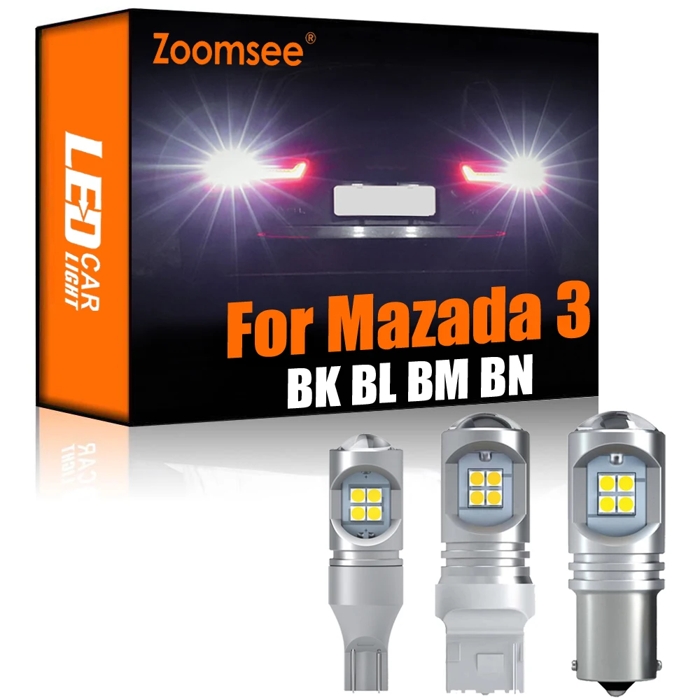 Zoomsee Комплект из 2 предметов белая обратный светодиодный для Mazda 3 BK BL BM BN 2004 2020 Canbus