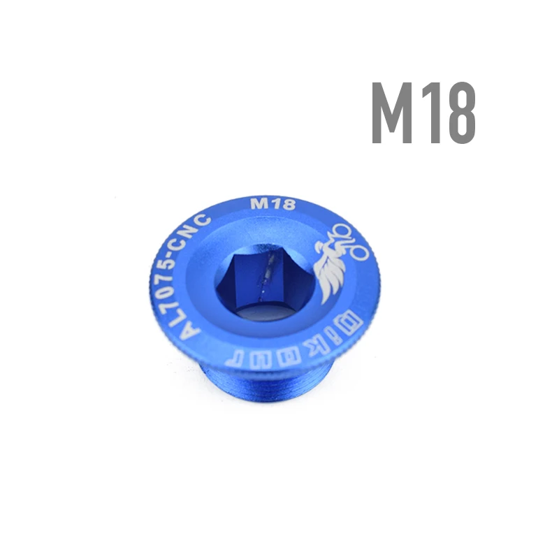 M18 blue 1 шт. зубная пластина крышка шатуна кривошипная крышка M20 M18 M19 M15 MTB шатун для велосипеда алюминиевый BMX дорожный велосипедный фитинг 4 цвета - Цвет: M18 blue