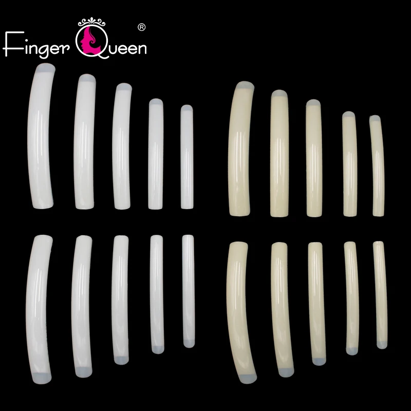Fingerqueen 100 шт Искусственные ногти длинные балерина наполовину Французский