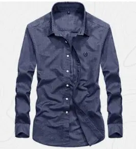 

Easual men's shirts cotton lapel men's business shirts plain young long-sleeved shirts DY-200