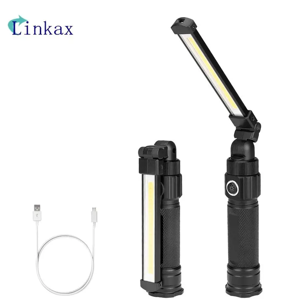 Портативный 5 режимов COB флэш светильник фонарь USB Перезаряжаемый светодиодный